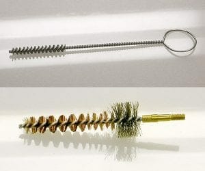 Brass Wire Tube Brush - Double Stem, Double Spiral